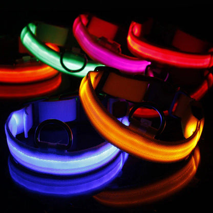 Adjustable LED Waterproof Dog Collar (Blinking Light for Enhanced Pet Safety)