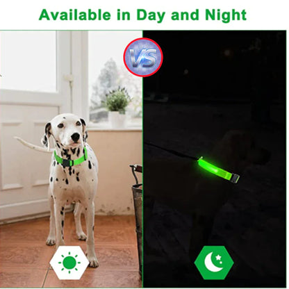 Adjustable LED Waterproof Dog Collar (Blinking Light for Enhanced Pet Safety)